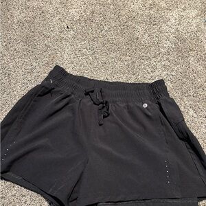 Layer 8 Black Athletic Shorts Moisture-Wicking Relaxed Fit